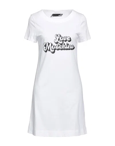 Love Moschino Short Dresses In White