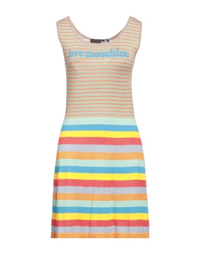 Love Moschino Short Dresses In Yellow