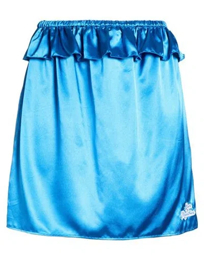 Love Moschino Woman Mini Skirt Bright Blue Size 10 Polyester, Elastane