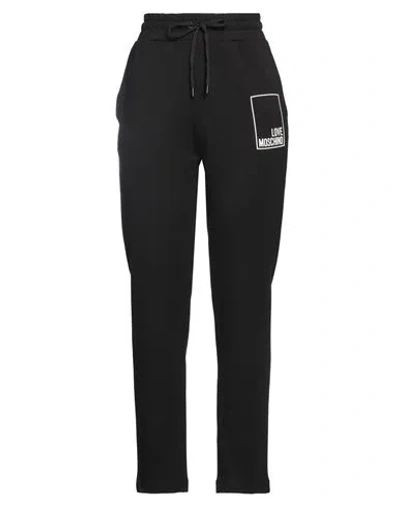 Love Moschino Woman Pants Black Size 4 Cotton, Modal, Elastane