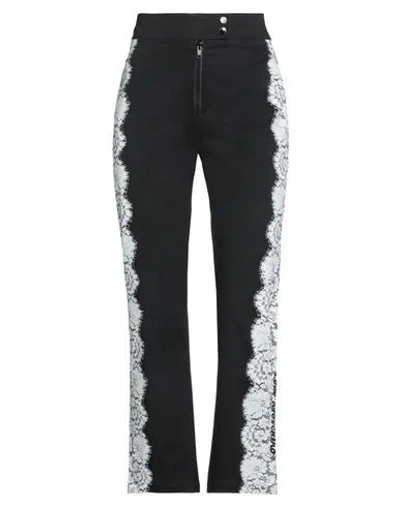 Love Moschino Woman Pants Black Size 6 Cotton, Elastane