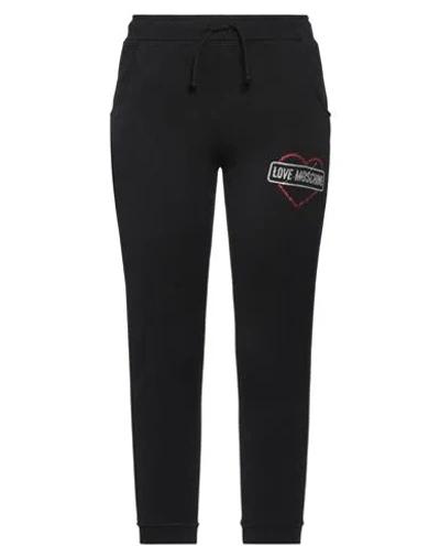 Love Moschino Woman Pants Black Size 8 Cotton, Elastane
