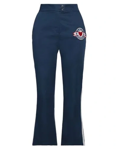 Love Moschino Woman Pants Blue Size 8 Cotton