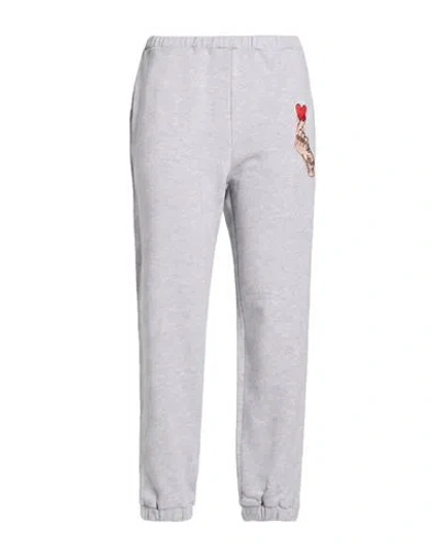 Love Moschino Woman Pants Grey Size 8 Cotton In Gray