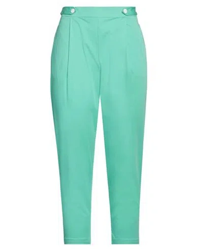 Love Moschino Woman Pants Light Green Size 6 Cotton, Elastane