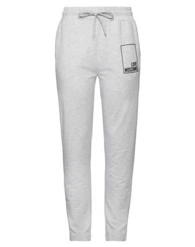 Love Moschino Woman Pants Light Grey Size 6 Cotton, Modal, Elastane