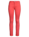 Love Moschino Woman Pants Tomato Red Size 29 Cotton, Elastane