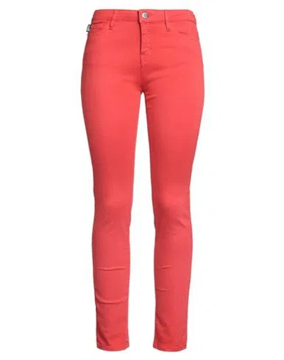Love Moschino Woman Pants Tomato Red Size 29 Cotton, Elastane