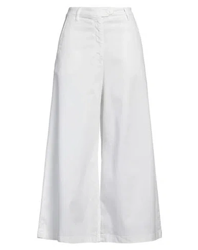 Love Moschino Woman Pants White Size 6 Cotton, Lyocell, Elastane