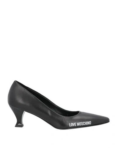 Love Moschino Woman Pumps Black Size 11 Soft Leather