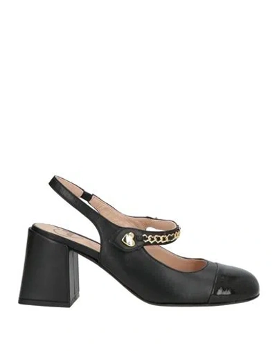 Love Moschino Woman Pumps Black Size 7 Leather
