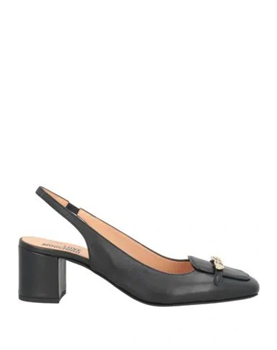 Love Moschino Woman Pumps Black Size 8 Leather