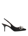 Love Moschino Woman Pumps Black Size 7 Textile Fibers In Black