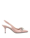 Love Moschino Woman Pumps Blush Size 7 Textile Fibers In Pink