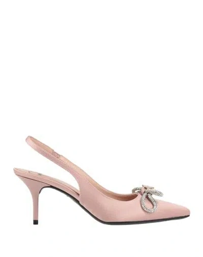 Love Moschino Woman Pumps Blush Size 7 Textile Fibers In Pink