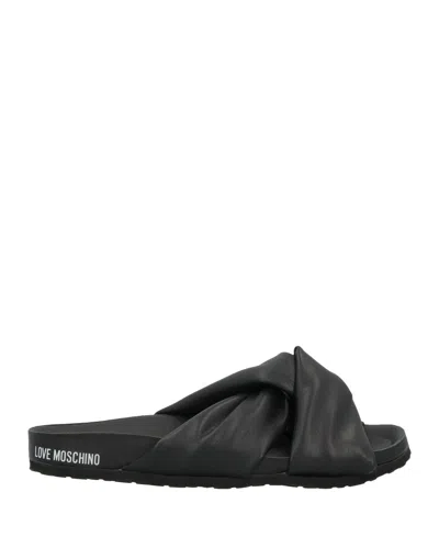 Love Moschino Sandals In Black