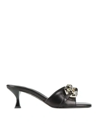 Love Moschino Woman Sandals Black Size 9 Leather