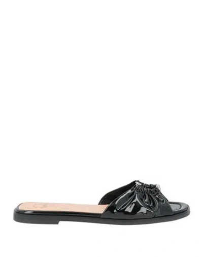 Love Moschino Woman Sandals Black Size 9 Synthetic Material