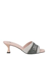 Love Moschino Woman Sandals Light Pink Size 7 Leather In Pink