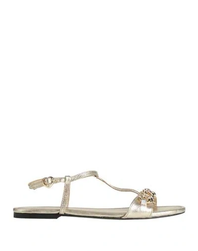 Love Moschino Chain Link-detail Leather Sandals In Grey
