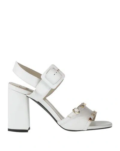 Love Moschino Woman Sandals White Size 8 Calfskin