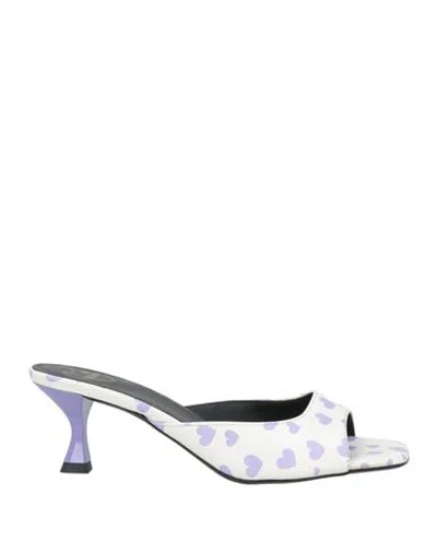 Love Moschino Woman Sandals White Size 8 Leather