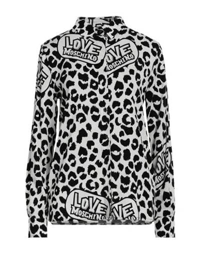 Love Moschino Woman Shirt Ivory Size 4 Viscose, Elastane In White