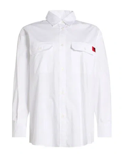Love Moschino Woman Shirt White Size 2 Cotton, Elastane