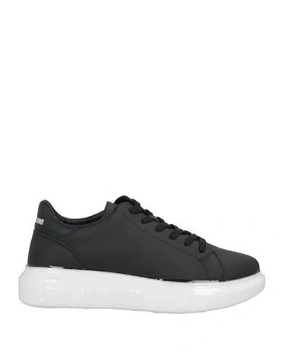Love Moschino Woman Sneakers Black Size 10 Soft Leather