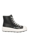 Love Moschino Woman Sneakers Black Size 8 Calfskin In Black
