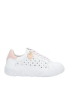Love Moschino Woman Sneakers White Size 8 Calfskin