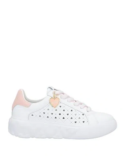Love Moschino Woman Sneakers White Size 8 Calfskin