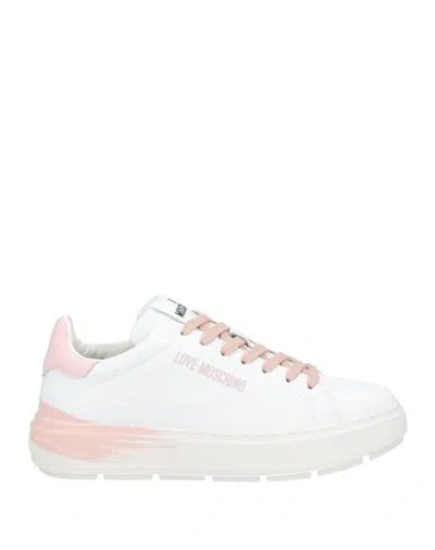 Love Moschino Woman Sneakers White Size 8 Calfskin