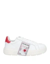 Love Moschino Woman Sneakers White Size 8 Calfskin In White