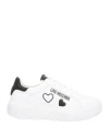 Love Moschino Woman Sneakers White Size 8 Calfskin