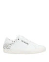 Love Moschino Woman Sneakers White Size 8 Leather In White