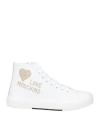 Love Moschino Woman Sneakers White Size 8 Leather