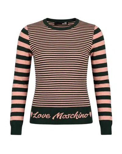 Love Moschino Woman Sweater Dark Green Size 2 Polyamide, Acrylic, Wool, Polyester In Multi