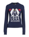 Love Moschino Woman Sweater Midnight Blue Size 2 Acrylic, Wool
