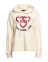 Love Moschino Woman Sweatshirt Beige Size 8 Cotton In Beige