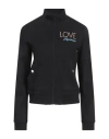Love Moschino Woman Sweatshirt Black Size 10 Cotton
