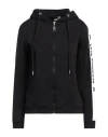Love Moschino Woman Sweatshirt Black Size 10 Cotton, Elastane In Black