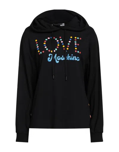 Love Moschino Sweatshirts In Black