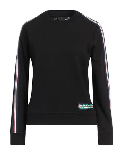 Love Moschino Woman Sweatshirt Black Size 10 Cotton, Elastane