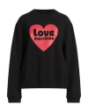 Love Moschino Woman Sweatshirt Black Size 10 Cotton, Elastane