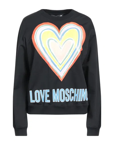 Love Moschino Sweatshirts In Black