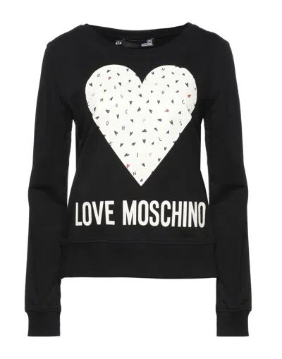 Love Moschino Sweatshirts In Black