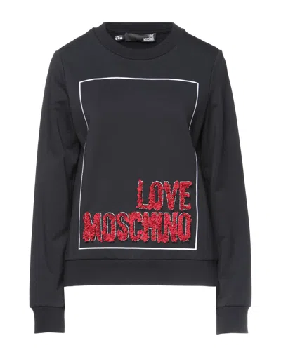 Love Moschino Sweatshirts In Black