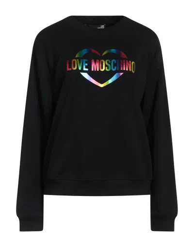 Love Moschino Sweatshirts In Black