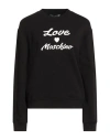 Love Moschino Woman Sweatshirt Black Size 6 Cotton